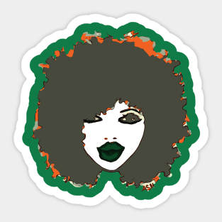 Afro Cute Natural Hair Sticker